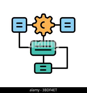 icône plate couleur ai healthcare pour les projets numériques et d'impression. Icônes nettes minimales pour les applications et les sites Web. Icônes simples modernes pour UI UX et branding Illustration de Vecteur