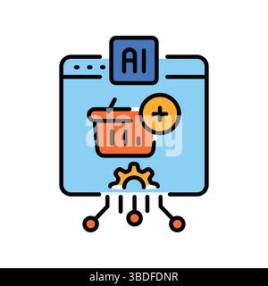 Icône de ligne de couleur de recommandation de produit complémentaire pour les projets numériques et d'impression. Icônes nettes minimales pour les applications et les sites Web. Icônes simples modernes f Illustration de Vecteur