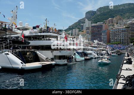 Au circuit de Monaco, Monte Carlo. Date de la photo : samedi 24 mai 2025. Banque D'Images