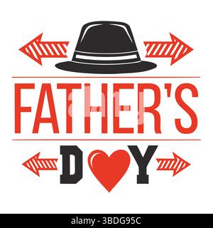 Carte imprimable et significative de fête des pères et paquet d'art mural avec des messages d'amour, d'appréciation et de gratitude de la part des enfants, du fils, du daugh Illustration de Vecteur