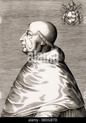 Le pape Alexandre VI, Alessandro VI, Alexandre VI, Alejandro VI, né Roderic Llançol i de Borja, c. 1431 – 1503, souverain des États pontificaux de 1492 jusqu'à sa mort en 1503, édité numériquement Banque D'Images