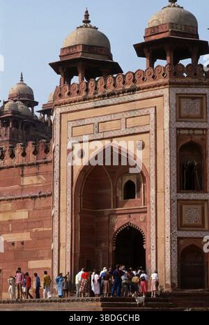 Palais, Fatehpur Sikri, Inde, complexe du palais, ville moghole de Fatehpur Sikri, Inde Banque D'Images