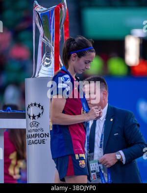 Lisbonne, Lisbonne, Portugal. 24 mai 2025. AITANA BONMATI du FC Barcelona(W) vu triste après avoir perdu un match lors de la finale de la Ligue des Champions femme 2024/25 de l'UEFA entre Arsenal(W) et FC Barcelona (W) au stade Jose Alvalade le 24 mai 2025 à Lisbonne, Portugal.score final : Arsenal(W) 1 - 0 FC Barcelone (crédit image : © Miguel Lemos/ZUMA Press Wire) USAGE ÉDITORIAL SEULEMENT ! Non destiné à UN USAGE commercial ! Banque D'Images
