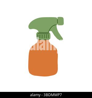 Illustration stylisée et colorée du flacon pulvérisateur conçue spécifiquement pour le nettoyage illustration vectorielle Illustration de Vecteur