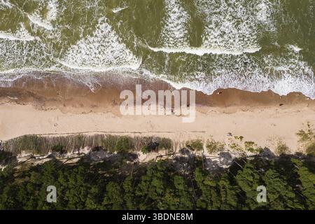Vue de dessus de la plage Dutch Hat en Lituanie Banque D'Images