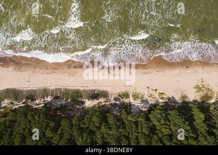 Vue de dessus de la plage Dutch Hat en Lituanie Banque D'Images