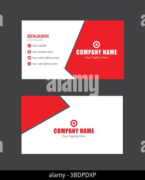 Design de carte d'affaire professionnelle moderne Illustration de Vecteur