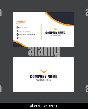 conception propre et minimale des cartes de visite Illustration de Vecteur