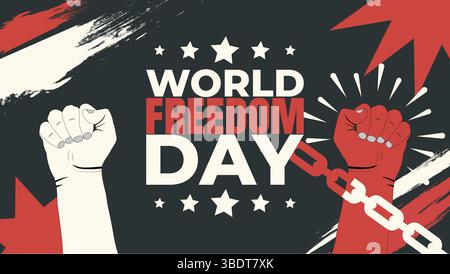 Modèle de conception vectorielle Journée mondiale de la liberté bon pour l'utilisation de célébration Illustration de Vecteur