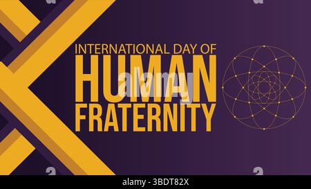Construire des ponts pour célébrer la Journée internationale de la Fraternité humaine Illustration de Vecteur