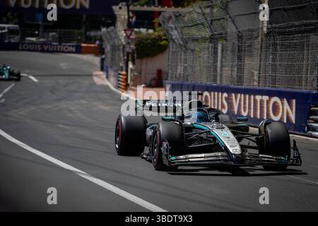 Monaco, Principauté de Monaco. 26 mai 2025. 63, George Russell, GBR, Mercedes W16, MERCEDES AMG PETRONAS F1 TEAM crédit : Agence photo indépendante/Alamy Live News Banque D'Images