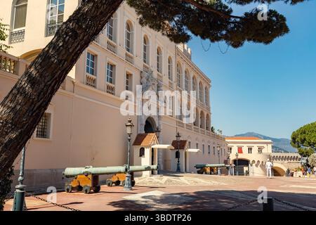 Vue sur la façade du Palais Princier de Monaco Banque D'Images