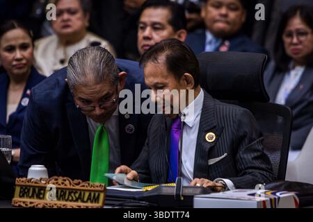 Kuala Lumpur, Selangor, Malaisie. 26 mai 2025. Le sultan du Brunei, le sultan Hassanal Bolkiah, assiste à la session plénière du 46ème Sommet de l'ASEAN à Kuala Lumpur le 26 mai 2025. (Crédit image : © Mohd Daud/ZUMA Press Wire) USAGE ÉDITORIAL SEULEMENT ! Non destiné à UN USAGE commercial ! Banque D'Images