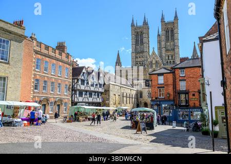 Cathédrale de Lincoln, Lincolnshire, Angleterre, Royaume-Uni Banque D'Images