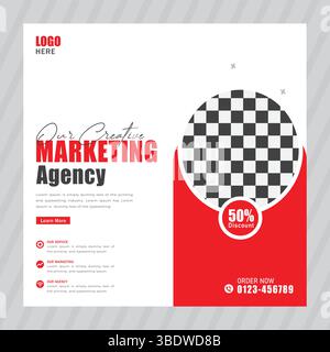 Agence de marketing numérique et publication sur les médias sociaux d'entreprise Illustration de Vecteur