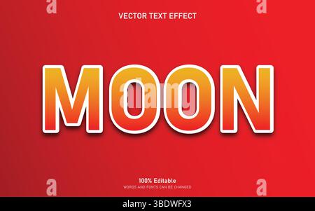 Effet de texte lune Illustration de Vecteur