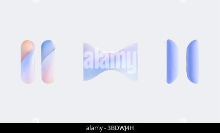 Formes abstraites élégantes avec dégradés de couleurs doux et subtils qui éblouissent l'œil Illustration de Vecteur