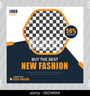 Publication sur les médias sociaux de vente de mode moderne Illustration de Vecteur