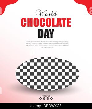 Conception de fond de journée mondiale du chocolat Illustration de Vecteur