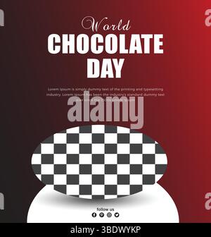 Conception de fond de journée mondiale du chocolat Illustration de Vecteur