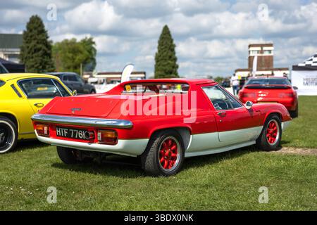 1971 Lotus Europa, exposé au Bicester Scramble qui s'est tenu le 27 avril 2025. Banque D'Images