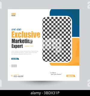 conception de publication sur les médias sociaux professionnels Illustration de Vecteur