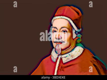 Alexandre VIII, Alessandro VIII, Alexandre VIII, Alejandro VIII, Pietro Vito Ottoboni, 1610 – 1691, souverain des États pontificaux de 1689 jusqu'à sa mort en 1691, édité numériquement Banque D'Images