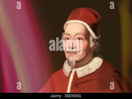 Alexandre VIII, Alessandro VIII, Alexandre VIII, Alejandro VIII, Pietro Vito Ottoboni, 1610 – 1691, souverain des États pontificaux de 1689 jusqu'à sa mort en 1691, édité numériquement Banque D'Images