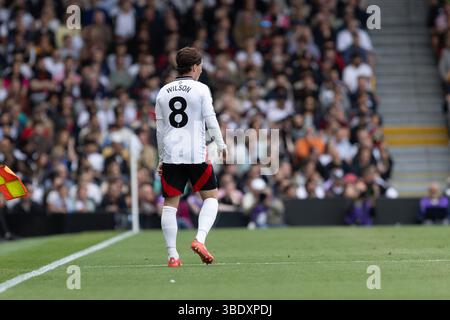 Londres, Royaume-Uni. 25 mai 2025. Londres, 25 mai 2025 : Harry Wilson de Fulham lors du match de premier League entre Fulham et Manchester City au Craven Cottage le 25 mai 2025 à Londres, Angleterre. (Pedro Soares/SPP) crédit : photo de presse SPP Sport. /Alamy Live News Banque D'Images