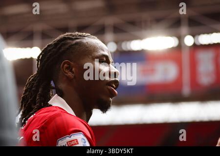 Londres, Royaume-Uni. 25 mai 2025. Karoy Anderson de Charlton Athletic participe au match final de Sky Bet League 1 Play Off entre Charlton Athletic et Leyton Orient au stade de Wembley à Londres, en Angleterre, le 24 mai 2025. (Photo de Tom West | mi News/NurPhoto) crédit : NurPhoto SRL/Alamy Live News Banque D'Images