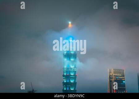 Meilleure vue de Taipei 101 – perspective diurne emblématique à Taipei, Taiwan Banque D'Images
