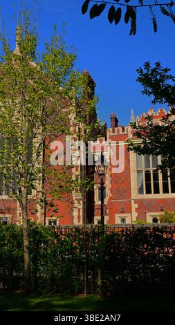 Lincoln`s Inn London WC 2 de Lincoln Inn`s Fields près des cours royales de Justice. Banque D'Images