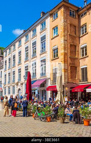 France, Rhône, Lyon, Vieux Lyon, site historique classé au patrimoine mondial de l'UNESCO, quartier Saint-Jean, place Saint-Jean Banque D'Images