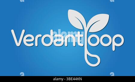 Logo Verdantloop - conception de feuilles circulaires Illustration de Vecteur