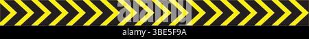 Motif à chevrons noir et jaune vif utilisé pour les avertissements de sécurité, les indicateurs de danger et les panneaux de mise en garde industrielle. Illustration de Vecteur