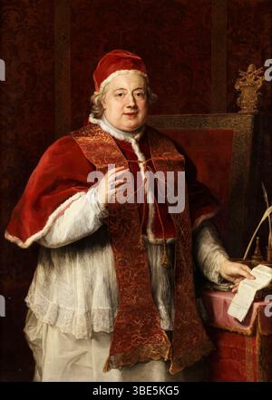 Portrait du pape Clément XIII peinture historique de Pompeo Batoni , 1760 Banque D'Images