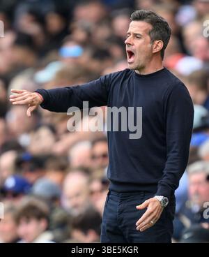 Londres, Royaume-Uni. 25 mai 2025. Fulham v Manchester City - premier League - Craven Cottage - Londres. Marco Silva, directeur de Fulham. Crédit photo : Mark pain / Alamy Live News Banque D'Images