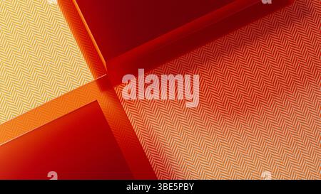 Un fond abstrait vibrant présente des cristaux transparents avec une teinte rouge frappante et des motifs texturés, ajoutant profondeur et intrigue. Banque D'Images