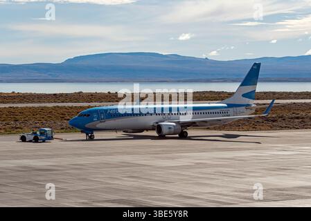 Vol de El Calafate à Buenos Aires, Argentine Banque D'Images