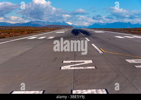 Vol de El Calafate à Buenos Aires, Argentine Banque D'Images