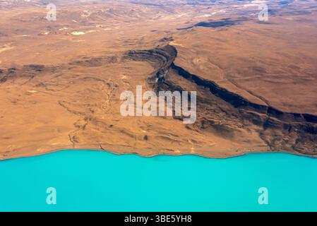 Vol de El Calafate à Buenos Aires, Argentine Banque D'Images