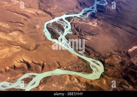 Vol de El Calafate à Buenos Aires, Argentine Banque D'Images