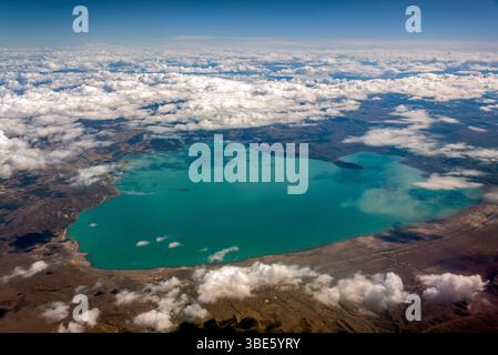 Vol de El Calafate à Buenos Aires, Argentine Banque D'Images