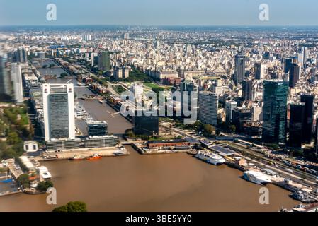 Vol de El Calafate à Buenos Aires, Argentine Banque D'Images