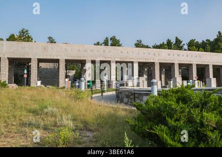 Entrée au monument national du mont Rushmore près de Keystone, Dakota du Sud Banque D'Images