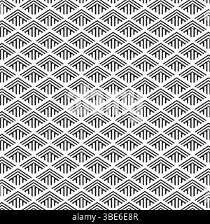Motif géométrique abstrait motif chevron noir et blanc sans couture pour impression textile Illustration de Vecteur