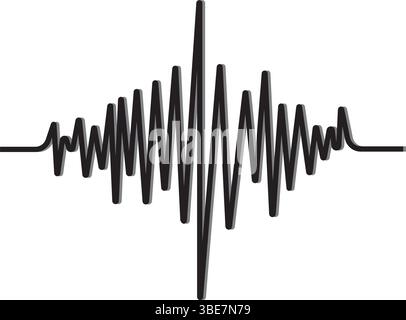 Illustration de stock d'icône d'onde sonore. Illustration du signal et logo Illustration de Vecteur