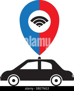 Icône de taxi en ligne illustration symbole Design Illustration de Vecteur