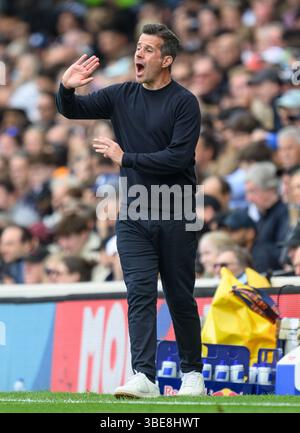 Londres, Royaume-Uni. 25 mai 2025. Fulham v Manchester City - premier League - Craven Cottage - Londres. Marco Silva, directeur de Fulham. Crédit photo : Mark pain / Alamy Live News Banque D'Images