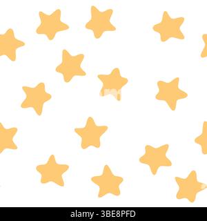 Conception de motif étoile jaune sans couture Illustration de Vecteur